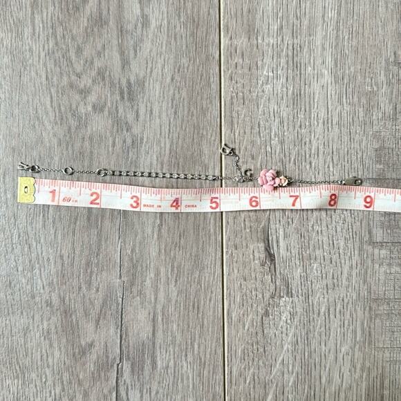 DIOR Pink Flower Crystal Bracelet CD Charms Y2K - Picture 7 of 8